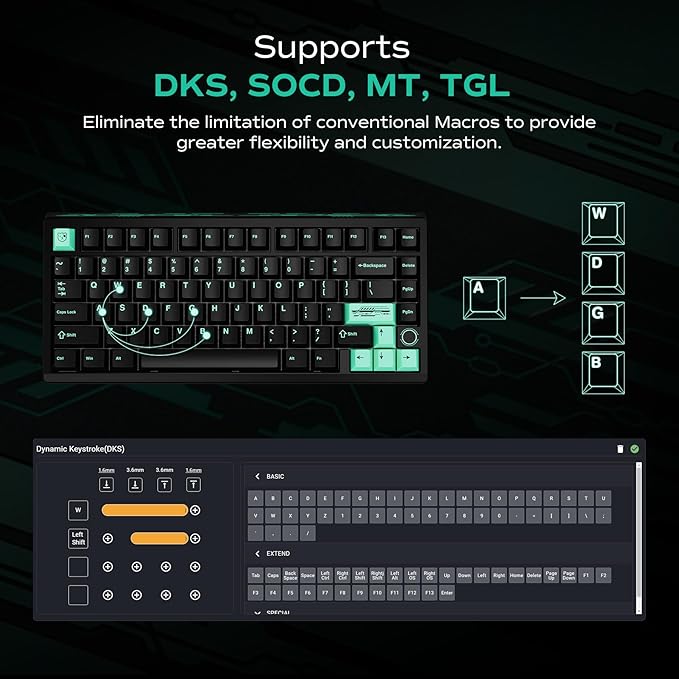 MELETRIX Chilkey BOOG75 Mechanical Keyboard, 81 Keys 75% Wired Gaming Keyboard with Magnetic Hall Sensor Keyboard Switches, Full Aluminum Case, RGB, Hot Swappable, IP54, Cherry Keycap Profile, PC/Mac