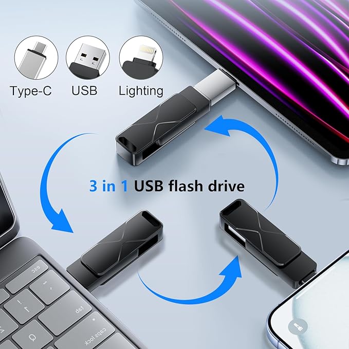 512GB USB Flash Drive High-Speed Thumb Drive- Portable Jump Drive for Data Storage, Backup, and File Transfer for PC Laptop Desktop (Black, 512)