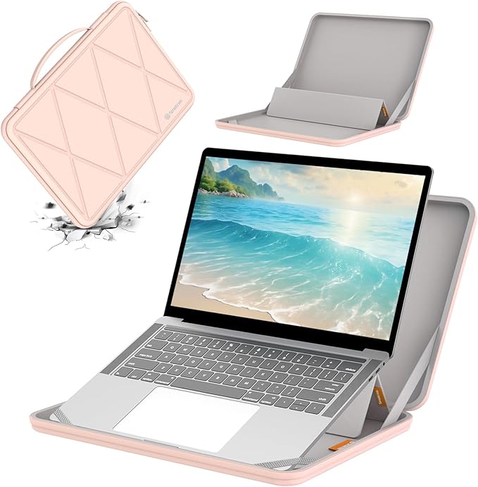 Smatree MS52T Hard EVA Protective Sleeve Case with Stand Compatible for 14 inch HP EliteBook 840 G11, for OmniBook Ultra Laptop Next Gen AI-PC-14t Laptop, Pink