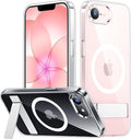 SPIDERCASE Magnetic for iPhone 17e Case for iPhone 16e Case, with [3 Stand Ways] [Military Grade Drop Protection] Invisible Stand Shockproof Slim Case for iPhone 17e/16e 6.1 inch, Clear