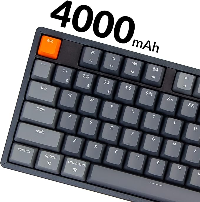 Keychron K10 RGB Full Size Layout Hot-Swappable Mechanical Keyboard for Mac Windows, Multitasking 104-Key Bluetooth Wireless/USB Wired Gaming Keyboard with Keychron Super Brown Switch Aluminum Frame