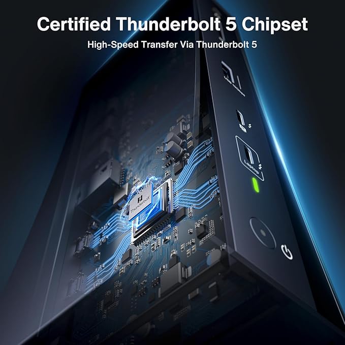iVANKY Intel Certified Thunderbolt 5 Dock Upgrade FusionDock Pro 3 Docking Station with 11-Port 180W Power, Single 8K, Dual 6K@60Hz for MacBook Pro/Max Series, Dual 8K@60Hz for Window, 120Gbps, 2.5GbE