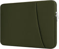 Laptop Sleeve Case with Zipper Accessory Pocket Compatible with 15.6 inches HP Dell Asus Lenovo Padded Computer Pouch Cover Shockproof Protective for 15.6” Laptop/Chromebook/Tablet,Green