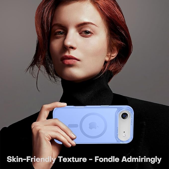 Newfuture Magnetic for iPhone Air Case [Compatible with Magsafe] [Military Grade Drop Protection] Translucent Matte Anti-Scratch Shockproof Protective Phone Cover 6.5 Inch, Blue