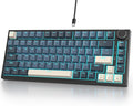 Fogruaden Wired 75 Percent Gaming Keyboard, Hot Swappable, Gasket Mount Creamy Mechanical Keyboard with Knob, Linear Red Switch, RGB Backlit, Sound Absorbing Pads, NKRO Compact TKL Custom Keyboard