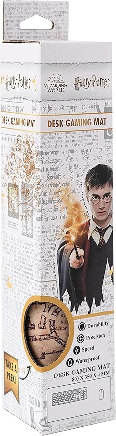 Grupo Erik XXL Mouse Pad Harry Potter Gifts | Gaming Desk Mat 31.5 x 13.8 inches Non-Slip Rubber Mat, Keyboard & Mouse Mat Large | The Marauders Map Gaming Gifts Gamer