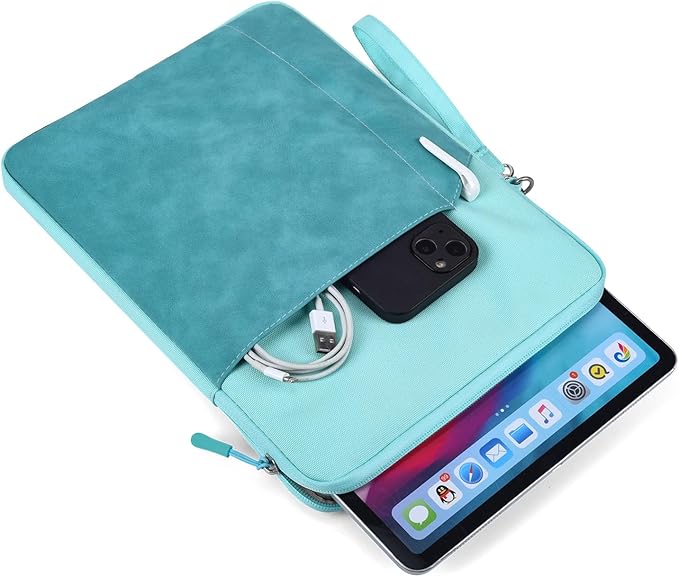 CAAORDKSO 7-8 Inch Tablet Sleeve Bag for iPad mini (A17 Pro) 8.3", iPad mini 6/5/4/3/2/1, Samsung Galaxy Tab S2 8.0, Tab A 8.0, ZenPad Z8s 7.9, Amazon Fire HD 8 Tablet/ 8 Plus Tablet Case Pouch, Blue