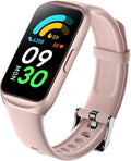 MEHRI Fitness Tracker - Smart Watch with 24/7 Heart Rate, Blood Pressure & Oxygen, Sleep & Stress Monitoring, IP68 Waterproof, Activity Tracker, Step Count, Calories, Distance & More (Pink)