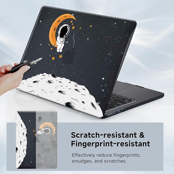 Funut for MacBook Pro 14 inch Case M5 2026 M4 2025 M3 M2 M1 2024-2021 A3427 A3426 A3434 A3112 A3185 A3401 A2918 A2992 A2779 A2442, Printed Plastic Hard Shell Case & Keyboard Cover,Astronaut