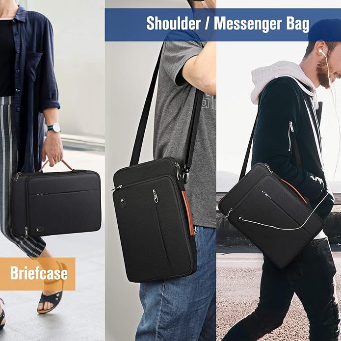 FINPAC 12.9-13 Inch Tablet Laptop Sleeve Case, Briefcase Shoulder Bag for MacBook Pro, Air, Neo, iPad Pro/Air 12.9-13