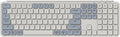 Keychron B6 Pro Full-Size Ultra-Slim Wireless ZMK Custom Keyboard, Triple-Mode 2.4 G/Bluetooth 5.2/Wired Programmable, Lightweight Quiet Key with Numeric Keypad for Mac/Windows, Retro Blue