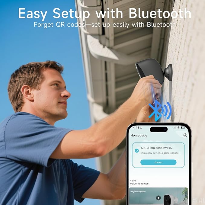 4pcs Wireless Security Cameras Outdoor,5G/2.4G Solar Cameras, 2K Battery Powered Surveillance Cameras for Outdoor Use, Color Night Vision, AI Detection, 2-Way Talk, IP65, SD/Cloud, Works Alexa