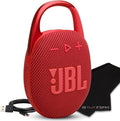 JBL Clip 5 Portable Bluetooth Speaker, IP67 Waterproof & Dustproof, Long-Lasting Battery - Red - Boomph's Comprehensive Ultimate Performance Cloth Solution for Your On-The-Go Sound Experience