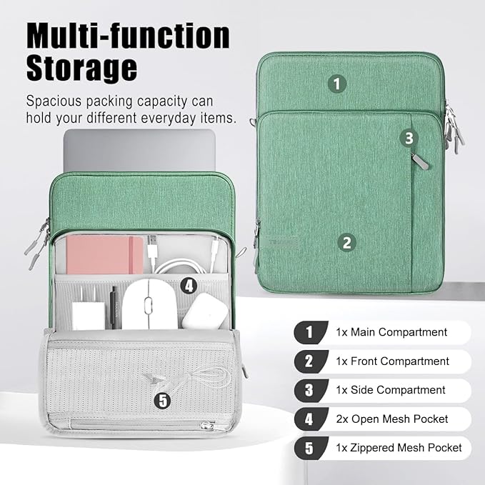 TiMOVO Laptop Sleeve Bag for MacBook Neo 13 inch 2026 Model A3404 with A18 Pro Chip, Carrying Case with Shoulder Strap, Lime Green