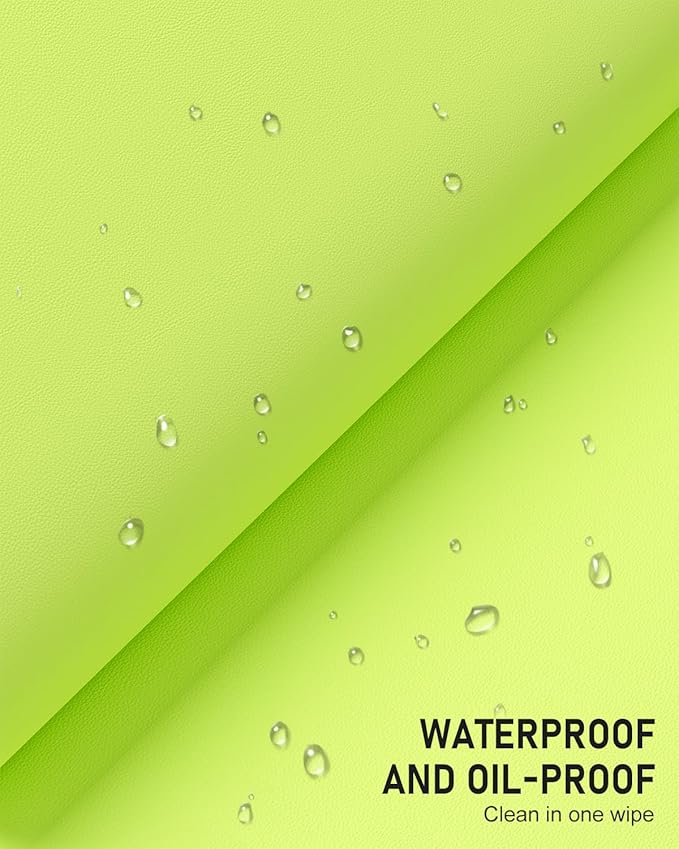 Desk Pad, 23.6" x 13.8" PU Leather Non-Slip Desk Mat Large Mouse Pad for Desktop, Waterproof Laptop Computer Writing Mat for Office, Home, Work, Gaming, Kiwi Green