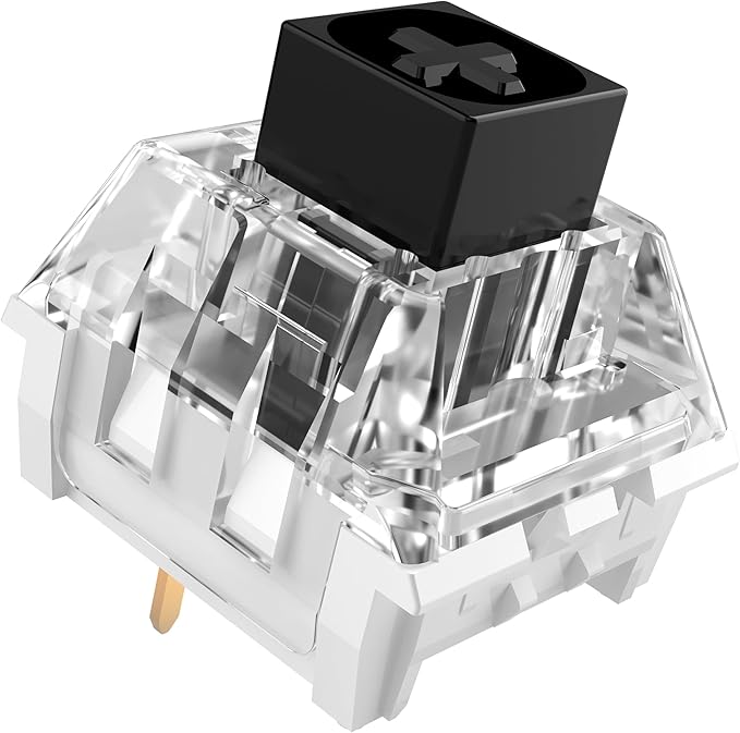 Kailh Box Black Switches for Mechanical Keyboard,3-Pin 60gf Linear/Factory Lubed/Dust&Waterproof Switches(Kailh Box Black,36Pcs)