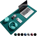 Reniteco Waterproof Large Gaming Mouse Pad with Durable Stitched Edges, Non-Slip Rubber Base, Grainy Jacquard Mouse Mat Desk Pad for Home Office Gaming, 35.4''x15.7''x0.12'', Matte Green