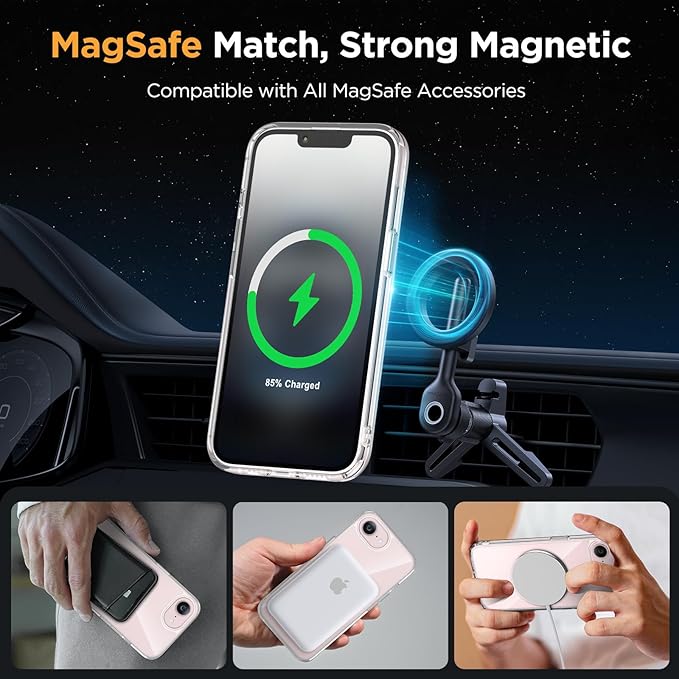 Miracase for iPhone 16e case & iPhone 17e Case for MagSafe [with 2×9H+ Screen Protectors] TOP Military-Grade Protection Shockproof with Velvet Touch for iPhone 16e/17e Phone Case 6.1", Clear