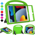 Kids Case for iPad 10.2 & 10.5, iPad 9th/8th/7th Generation 10.2" 2021 2020 2019 Case with Screen Protector, iPad Air 3rd Gen/Pro 10.5 inch Protective Cover with Handle Stand, Green