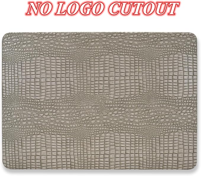 DTangLsm for Crocodile MacBook Pro 14 inch Case M5 2026-2021 M4 M3 M2 M1 A3426 A3427 A3434 A3112 A3185 A3401 A2918 A2992 A2779 A2442, Alligator Skin Textured Leather Hard Case+Keyboard Cover, Silver