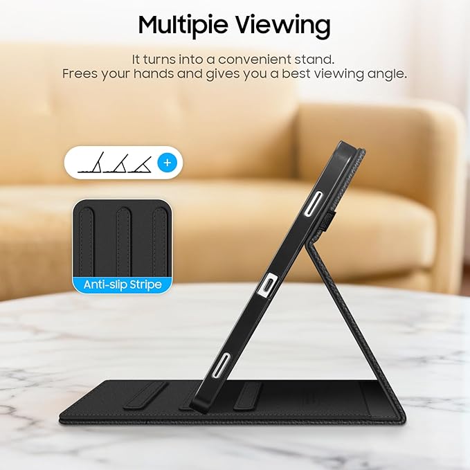 Fintie Case for Samsung Galaxy Tab S11 5G 11 Inch 2025 Model (SM-X730/X736B) with S Pen Holder, Multi-Angle Viewing Soft TPU Back Cover with Pocket, Auto Wake/Sleep, Black