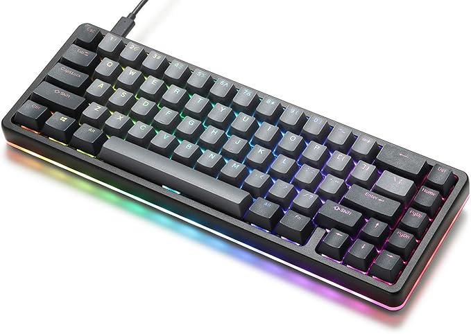 Drop ALT High-Profile Mechanical Keyboard — 65% (67 Key) Gaming Keyboard, Hot-Swap Switches, Programmable Macros, RGB LED Backlighting, USB-C, Doubleshot PBT, Aluminum Frame (Cherry MX Brown, Black)