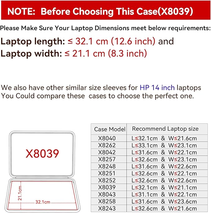 Smatree Hard EVA Protective Sleeve Case Compatible for 14 inch HP Pavilion x360 2-in-1 Laptop 14t-ek1000/14t-ek200/14-ek2087nr, for 14 inch HP Envy x360 14t-es000, Waterproof Slim Laptop Bag (X8039)