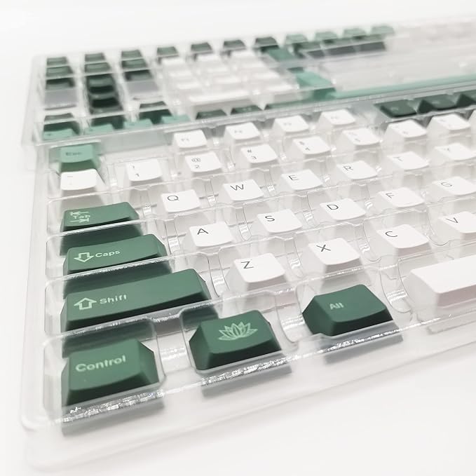Guffercty kred Custom Cherry Profile Keyboard keycap Set 144-Key Keycaps 60 Percent Sub-Dye for Mechanical Keyboards (Botanical)