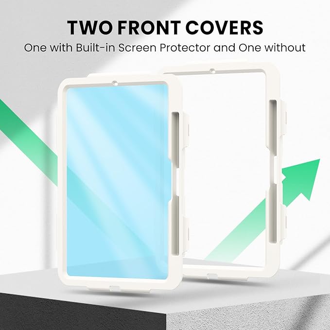SEYMAC for iPad Pro 11 Inch Case M5 2025 / M4 2024, Heavy Duty Shockproof Protective Case with Screen Protector, 360° Rotating Stand, Hand/Shoulder Strap and Pen Holder, Colorful Pink