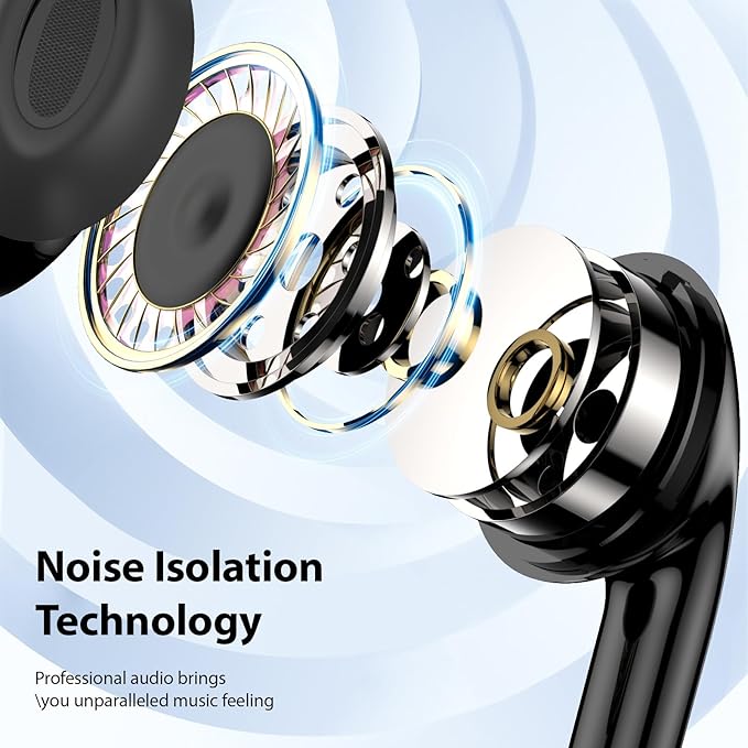 USB C Earbuds Wired USB Type-C Headphones for Apple iPhone 17 16 15 Pro/iPad 10th Generation for Galaxy S26 Pixel 10 Earphones with Microphone Volume Control Noise Isolating HiFi Stereo Headset Black