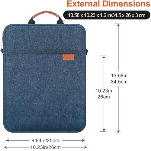 12.9-14.2 Inch Tablet Sleeve Bag for Samsung Galaxy Tab S11 S10 S9 S8 Ultra 14.6",13" iPad Air M2 M3 M4/Pro M5 M4/Pro 12.9, MacBook Air 13.6"/Pro 14.2"/Neo 13/Surface Laptop/Surface Pro 11 Case-Blue