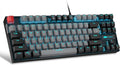 MageGee 75% Mechanical Gaming Keyboard, Blue Switch, LED Backlit, 87 Keys Compact TKL Wired Computer Keyboards for Windows Laptop PC Gamer - Grey/Black