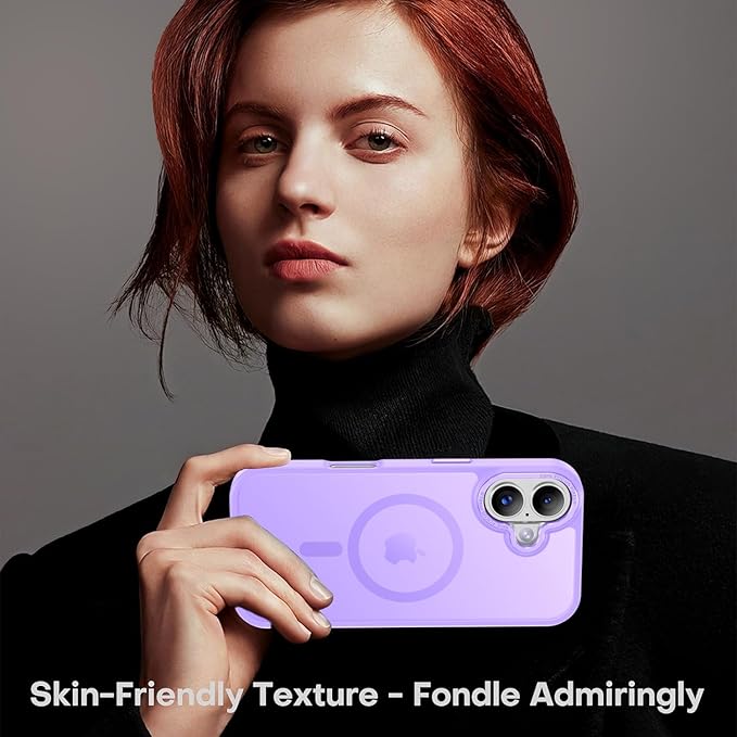 Newfuture Magnetic for iPhone 17 Case [Compatible with Magsafe] [Military Grade Drop Protection] Translucent Matte Anti-Scratch Shockproof Protective Phone Cover 6.3 Inch, Lilac Purple