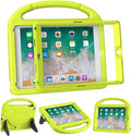 YIHE Shockproof Kids Case for iPad 6th/5th Generation (9.7 inch, 2018/2017), iPad Air 2/1 & Pro 9.7 | Durable Protective Cover with Built-in Screen Protector & Stable Stand, Light Yellow