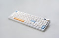 NJ98 Wireless Custom Mechanical Keyboard with Screen Knob 96% Hot Swappable RGB Keyboard Mac Windows (White, Steel Plate - Box Taro Ice Cream Pro)