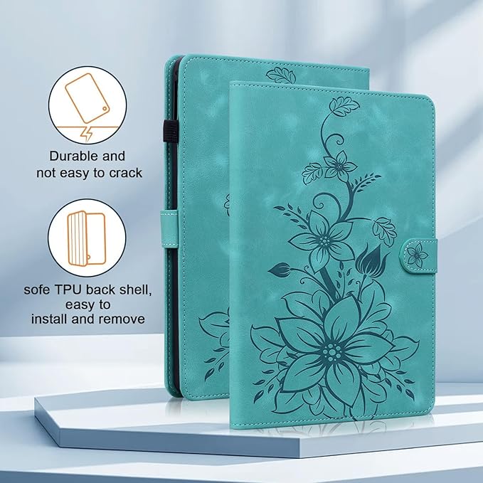Case for iPad Air 11-inch M4 (2026)/M3 (2025)/M2 (2024), iPad Air 5th (2022)/4th Generation (2020) 10.9 Inch, Auto Wake/Sleep Supports Pencil Pro and Pencil(USB-C) Magnetic Cover, Green