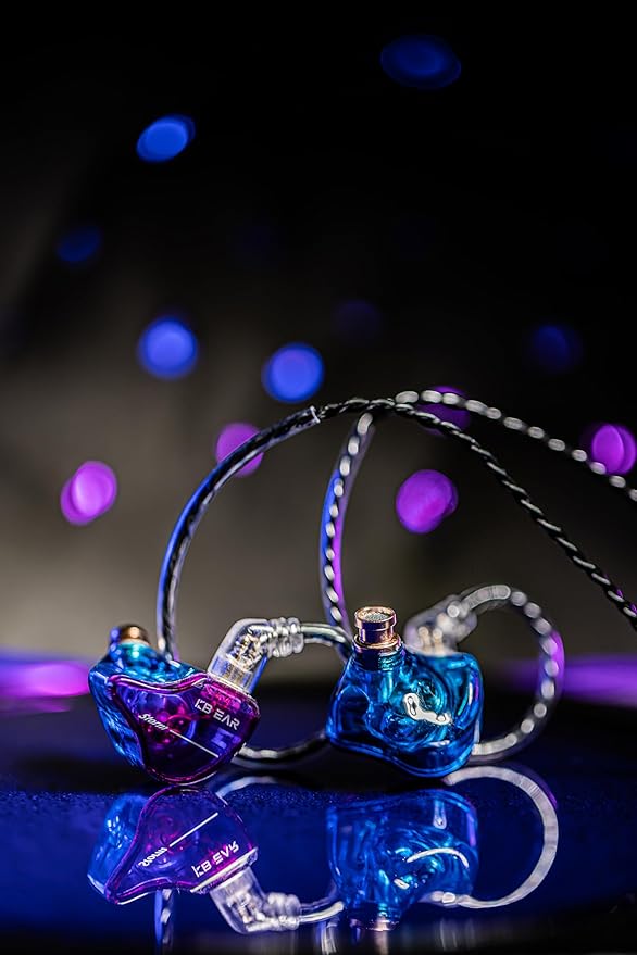 KBEAR Storm in Ear Headphones Wired Earbuds for Musicians Singers on Stage Studio Church,Crisp Clarity Sound Nice Round Bass IEM Earphones Monitor Hi Res Detachable OFC Silver-Plated Cable
