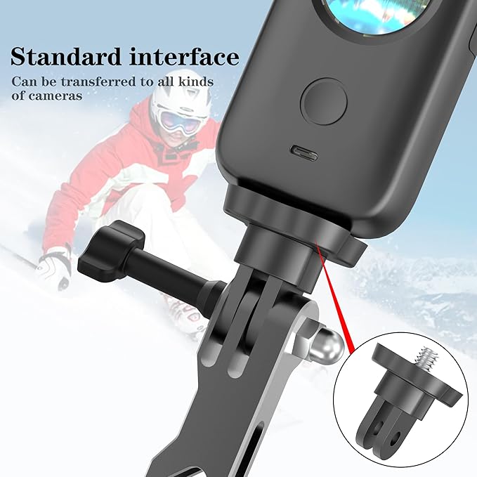 3-in-1 Aluminum Extension Arms for GoPro Hero 13/12/11/10/9/8/7, Universal Extension Bar for Insta360 X5/X4/X3/ONE RS and DJI Action Cameras with Thumb Screws and 1/4” Adapter