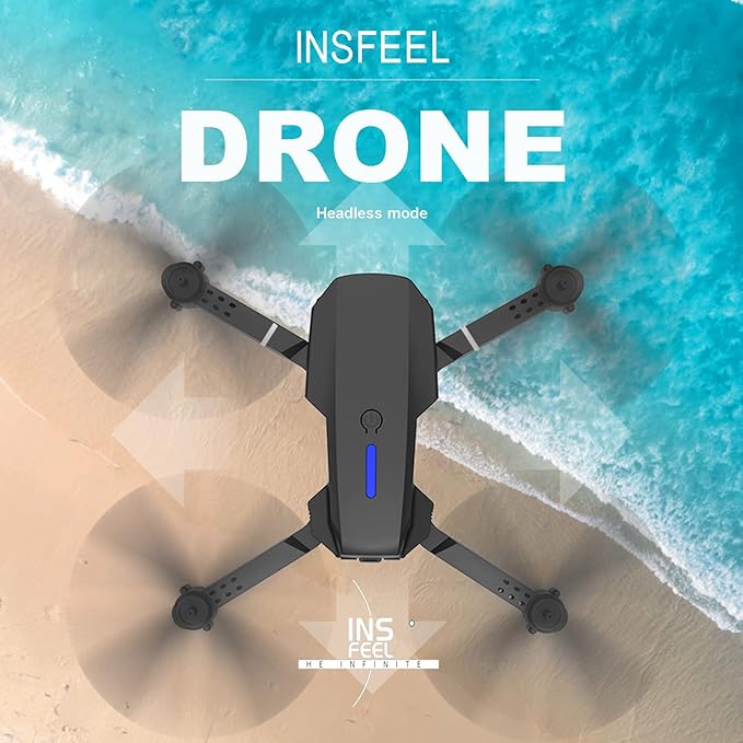 Mini Drone with Camera for Adults - Christmas Toy Gift for Beginner Age 15 Years Old - RC Quadcopter Multirotors | Foldable UAV | WiFi HD FPV Live Video | One Key Take Off/Land | Altitude Hold | Headless Mode | 360° Flip | Carrying Case (2024 Version)