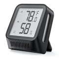 X-Sense WiFi Thermometer Indoor Hygrometer, Digital Temperature Sensor with App Control, Notification Alerts, Temperature Humidity for Bedroom, SBS50 Base Station Required (Not Included), Black