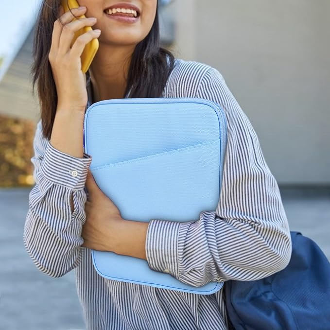 Dadanism 9-11" Tablet Sleeve Bag Carrying Case for iPad (A16) 11th Gen 11", iPad 10th Gen 10.9" Air 5/4, iPad Air M4/Pro 11", iPad 9/8/7th, Galaxy Tab A11+ Plus 11", Remarkable 2 10.3", Baby Blue