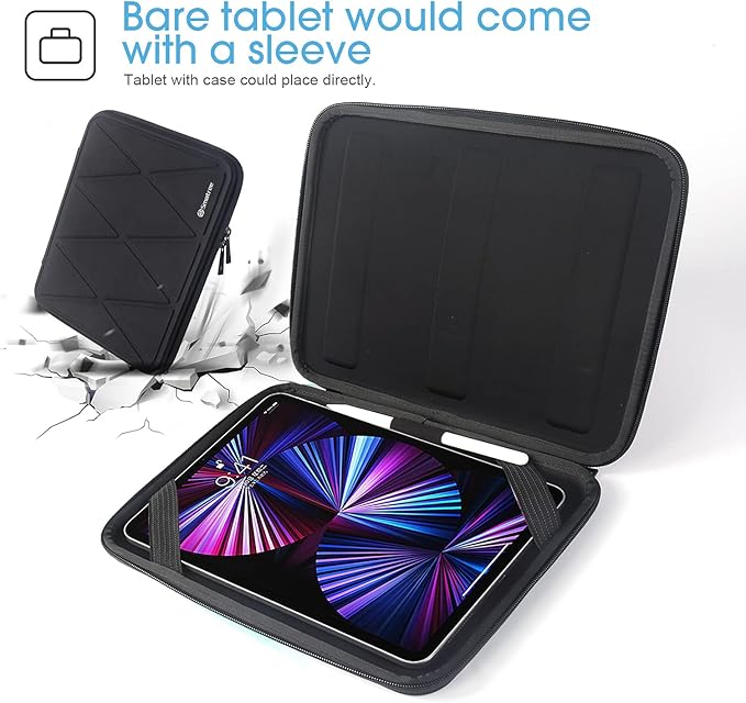 Smatree iPad Pro Hard Sleeve Case for 11 inch iPad Pro M5 2025/M4 2024/2022, 10.9 inch iPad Air 2022, Microsoft Surface Go 10.5 Sleeve Case Tablet Bag