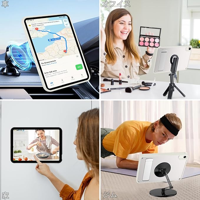 Telaso for iPad mini 7 A17 Pro 2024/iPad Mini 6 2021 Case, iPad mini 7th/6th Gen Magnetic Case with Invisible Portrait/Landscape Stand Translucent Matte Back Soft TPU Bumper Protective Cover, Stone