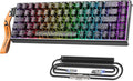 ATTACK SHARK X68MAX HE 60% Wired Magnetic Switch Keyboard,Full Aluminum CNC,0.005mm RT Accuracy,8KHz Rapid Trigger Mechanical Gaming Keyboard,Adjustable Actuation,RGB Coiled Cable for FPS Games,Black