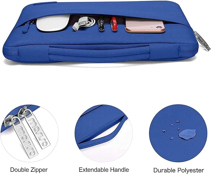 MOSISO Compatible with MacBook Air 15 inch Case M5 2026 M4 2025 M3 M2 2024 2023 A3448 A3241 A3114 A2941,Protective Hard Shell&Carrying Sleeve Bag&Keyboard Cover&Webcam Cover&ScreenFilm, Royal Blue