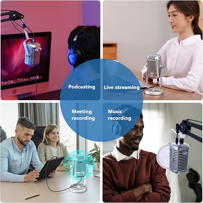 Saramonic XMIC-Z5 USB Condenser Microphone for PC, Mac, Gaming, Recording, Streaming, Podcasting - 2 Pickup Patterns, Noise Cancelling, 2-Year Warranty