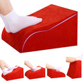 Foot Rest for Under Desk at Work, Ergonomic Under Desk Footrest with Washable Cover for Office, Home & Gaming Leg Elevation Pillow Red