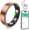 Smart Ring with Sleep Monitoring, Step Counting, Heart Rate, Blood Oxygen for iOS and Android, No Subscription Fee, IP68 Waterproof Health Tracker (Rose Gold, 10)