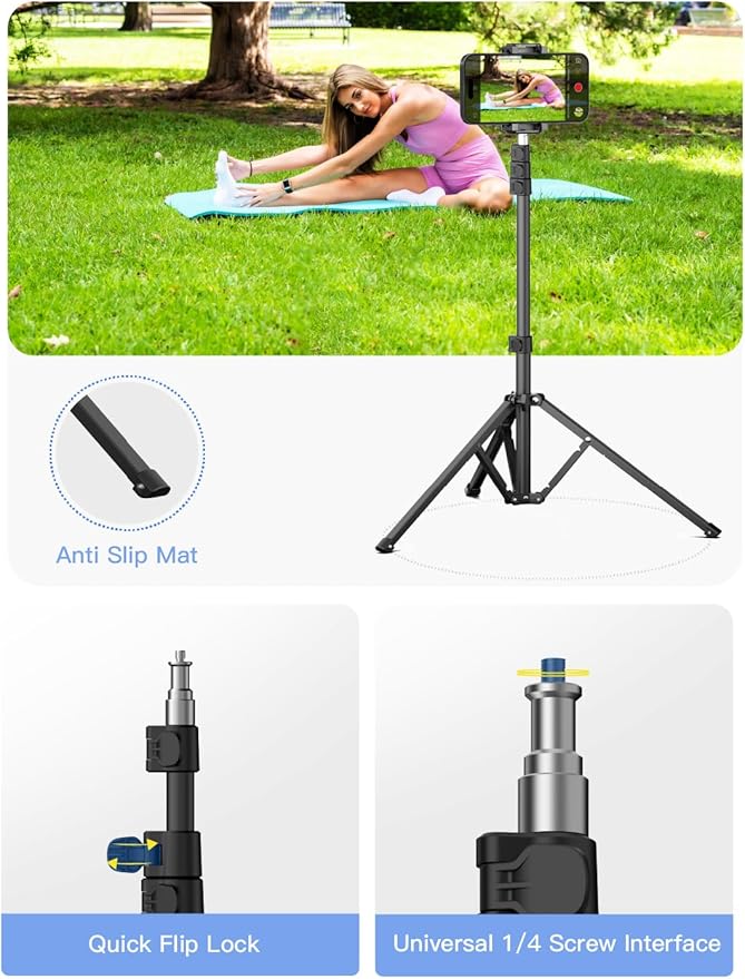 AOCHUAN 3-Axis Gimbal Stabilizer for Smartphone Smart AI X Pro Grey & T20 Complete Tripod