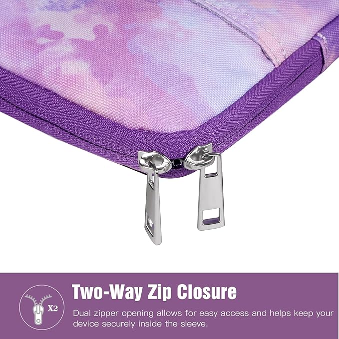 TiMOVO 9-11" Tablet Sleeve Bag for iPad 11-inch A16 2025, iPad 10.9"/10.2"| Air 11 Inch/5th/4th Gen. 10.9", Galaxy Tab A9+/A11Plus 11", Protective Bag Fit Smart Keyboard, Watercolor Purple